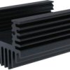 LED heatsink, (L x W x H) 150 x 57.2 x 40 mm, 7 to 2.3 K/W, black anodized, 10046094