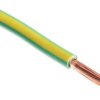 Przewód montażowy 4 mm² Zielony/Żółty RS PRO PVC 12 AWG 1 kV dł. 100m 52/0,3 mm +105 (Air), +60 (Oil)°C CSA C22.2 typ