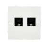 Gniazdo komputerowe RJ45 podwójne kat. 5e białe BMF52.02/11 Simon Basic Kontakt-Simon