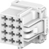 Socket, unequipped, 12 pole, straight, 3 rows, natural, 7-968972-1