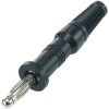 TruComponents 170680 Straight blade Plug, straight 4 mm Black
