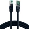 Patch cable, RJ45 plug, straight to RJ45 plug, straight, Cat 6A, S/FTP, LSZH, 0.25 m, black, MK6001.0,25B