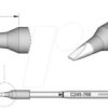 C245768 C245 soldering tip, chisel-shaped, C245768/1.5 x 0.3 mm, straigh