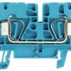 Through terminal block, spring balancer connection, 0.5-6.0 mm², 2 pole, 32 A, 8 kV, blue, 1632060000