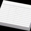 Index cards, DIN A7, lined, white, 100 pieces