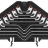 Patch distribution terminal, push-in connection, 0.5-1.5 mm², 32 pole, 8 A, 4 kV, black, 1173790000