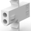 Socket housing, 2 pole, pitch 3.68 mm, straight, natural, 770343-1