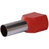 Insulated twin wire end ferrule, 10 mm², 14 mm long, red, 22C440, package with 100 pieces