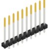 Pin header, 10 pole, pitch 2.54 mm, straight, black, SLLP119010S
