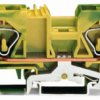 2-wire protective earth terminal, spring-clamp connection, 0.2-16 mm², 1 pole, 76 A, 8 kV, yellow/green, 283-907
