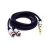 Kabel Jack 6,3mm - 2xRCA 1,5m Stereo, Wtyk/2xWtyk Vitalco MK82