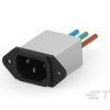 Filtr wejściowy złącza IEC 6A TE Connectivity Montaż na kołnierzu