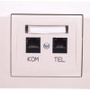 KIER Gniazdo teleinformatyczne RJ45 + RJ11 beżowe GPKT-W/K/01