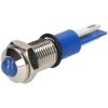 R-TECH 657033 Panel Indicator 8mm Domed 24V Blu Nickel Brass