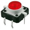 Tact Switch 12x12mm h=7mm czerwone podświetlenie