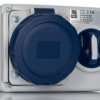 Złącze przemysłowe - zasilające 32A Gniazdo 230 V 2P + E RS PRO Niebieski Montaż ścienny IP67