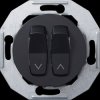WDE011254 Blind switch push-button, with central plate, black, Renova