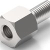Hexagon spacer bolt, external/internal thread, M3/M3, 5 mm, brass, 971050324