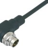 Sensor actuator cable, M16-cable plug, angled to open end, 14 pole, 2 m, PUR, black, 3 A, 79 6251 200 14