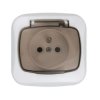 Gniazdo wtyczkowe pojedyncze z klapką dymną PT-16AHL MONTIS SIMPLEX MT053ZKD