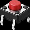 DTS-61R-V Short stroke button, PCB assembly, 1 NO, 6 x 6 x 4.3 mm
