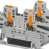 Through terminal block, push-in connection, 0.14-4.0 mm², 24 A, 8 kV, gray, 1078966