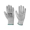 Scan H3101-3 Grey PU Coated Cut 3 Gloves - M (Size 8)