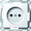 Merten System M Gniazdo pojedyncze b/u z przesłonami biały active MTN2000-0325