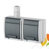 AQUANT Gniazdo podwójne z uziemieniem n/t szare IP65 1242-65 ELEKTRO-PLAST NASIELSK