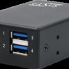 EX-11240HMS USB 3.0 4-port industrial hub, 4x USB-A, 15-kV ESD