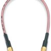 Coaxial cable, MMCX plug (straight) to MMCX plug (straight), 50 Ω, RG-178/U, grommet black, 152.4 mm, 65560560515304