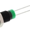 Lampka kontrolna do montażu panelowego 2V dc, zielona 6mm LED Czarny Styk ołowiowy RS PRO