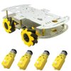 Platforma robota z kołami podwozie 2 poziomy z 4 silnikami 4WD aluminiowa