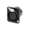 Neutrik NC10FD-LX-B-CON XLR Connector 10 Pins Black Straight Socket