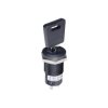 NKK CKM13EFW01 3A High Security Key Switch SBDT on-off-on 250VAC 16mm Bushing