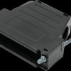 MHDSSK-P-9-L-K D-Sub cap, 9-pin, angled/straight, black, size E