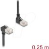 80291 Cat.6a patch cable, S/FTP, top angled / bottom angled, 0.25 m