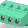 PCB terminal, 4 pole, pitch 5.08 mm, AWG 30-12, 17.5 A, cage clamp, green, 282851-4