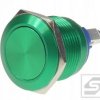 Przycisk wandaloodporny PW19PG;2A; 250V;zielony;19mm;płaski;chwilowy
