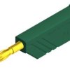 LAS N WS AU GN Wtyk izolowany 4mm z dodatkowym gniazdem 4mm, pozłacany, przyłącze przykręcane, 24A, zielony, Hirschmann, 9341007