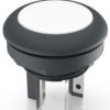 Pushbutton, 1 pole, white, illuminated  (white), 0.1 A/35 V, mounting Ø 16.2 mm, IP65/IP67, 1.15.210.111/2201