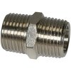 Double threaded nipple, L 30 mm, 25 bar, brass, nickel-plated, for Pneumatic, 100769