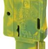 Plug, spring balancer connection, 0.08-4.0 mm², 1 pole, 24 A, 6 kV, yellow/green, 3040708