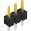 Pin header, 3 pole, pitch 2.54 mm, straight, black, 10047899