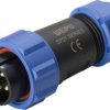 Złącze wielostykowe przemysłowe 4-pinowe Montaż na kablu Wtyczka, gniazdo RS PRO
