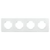 Ramka plastikowa biała 4-modułowa OVAL