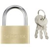 Sygonix SY-5045286 Padlock brass 49mm gold yellow keyed-different
