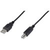 Digitus AK-300105-010-S USB cable USB 2.0 USB-A to USB-B 1m Black Round