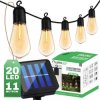 Girlanda Solarna Ogrodowa 20x LED Ozdobne Żarówki EDISON ST58 11,48m Ciepła 3000K EREMI LUMILED