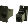 Cliff CP30620X1 Adapter CAT5E Slim Black 3.2mm Hole 1pc